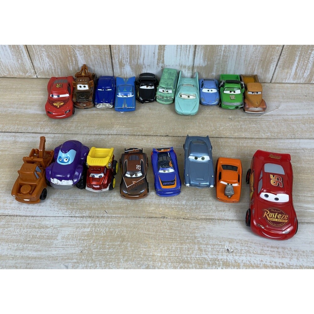 Lot Of 18 Disney Pixar Cars Diecast & Plastic Various Characters